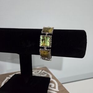 Abalone Shell And Silver Bracelet